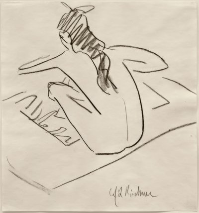Sin título (Fränzi sentada de espaldas) de Ernst Ludwig Kirchner